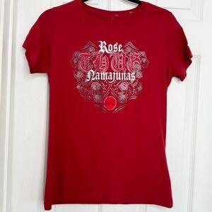 UFC Antique Cherry Red Rose Namajunas Women tee shirt - small - NWT